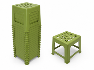 Heavy Duty Plastic Square <b>Stool</b> <b>for</b> Restaurant Cafe Patio and Event Seating with Stackable Design - Product Image 1