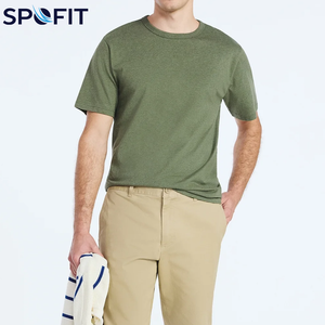 เสื้อยืดผู้ชายคุณภาพสูง พิมพ์ลายดิจิตอลตามสั่ง สีพื้น เรียบง่าย สวมใส่สบาย ผ้าฝ้าย 100% ทรงปกติ - Product Image 4