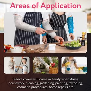 2000 alla rinfusa da 18 pollici manicotti rossi impermeabili copri protezione in polietilene estremità elastiche protettive per manicotto da 1 Mil - Product Image 6