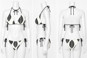 Traje de Baño Personalizado de Dos Piezas Tipo Bandeau, Bikini al por Mayor OEM con Etiqueta Privada, 100% Poliéster Elástico, Impresión Digital, Logotipo Personalizado - Product Image 2