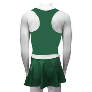 Uniforme de Porristas para Escuela Secundaria, Top Corto y Falda con Pedrería, Personalizable, para Adultas y Niñas, de Poliéster y Spandex, para Partidos - Product Image 2