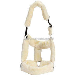 Nylon Horse Halter Custom Nylon Webbing Fleece <b>Mink</b> Padding Nylon Horse Racing Halter and Accessories - Product Image 5