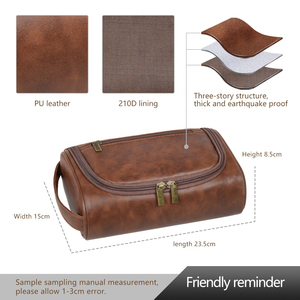 Custom Logo Pu Toiletry <b>Bag</b> Waterproof Large Capacity <b>Wash</b> <b>Bag</b> for <b>Men</b> Women <b>Hanging</b> Travel Dopp Kit Makeup <b>Bag</b> for <b>Men</b> - Product Image 2