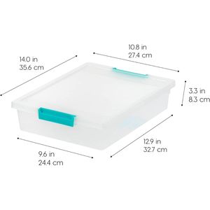 Confezione da 4 da 6 Qt. Contenitori di Plastica con Coperchi, Piccoli Organizzatori per Artigianato e Sensorialità, per Casa o Ufficio - Product Image 2