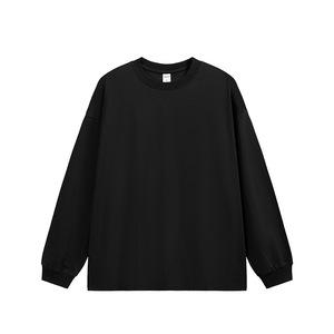 Sudadera sin Capucha para Hombre, Otoño-Invierno, Cómoda, Corte Holgado, Color Sólido Personalizado, Diseño Teñido Liso Popular - Product Image 2