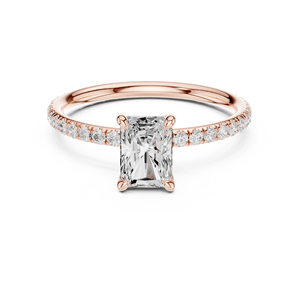แหวนหมั้นเพชรทรงรัศมี 1 กะรัต เพชรเลี้ยงในห้องปฏิบัติการ ขายดี ทอง 14K พร้อมใบรับรอง IGI VS1 E สำหรับวันครบรอบแต่งงาน - Product Image 5