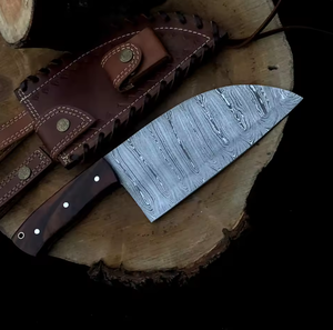 Cuchillo de Cocina LEGACY BLADES, Forjado a Mano en Acero de Damasco, Ambidiestro, Mango de Madera, Resistente, Apto para Lavavajillas - Product Image 6