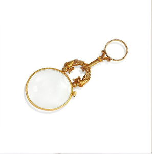 Lunettes de lecture classiques de table avec support en laiton lesté et double lentilles rondes, disponibles à prix de gros - Product Image 6