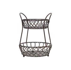 Iron Wire Storage <b>Basket</b> Set Rectangle <b>Stackable</b> with Handle for Neatening and Multi-Purpose Use - Product Image 2