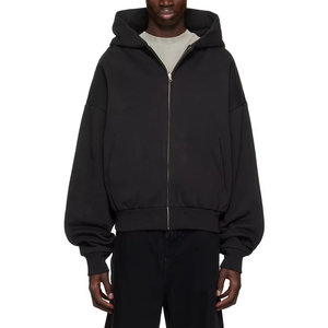 Sweat à capuche vintage OEM de haute qualité, 500 g/m², épais, brodé sur mesure, écologique, 100 % coton, délavé à l'acide, coupe oversize - Product Image 1