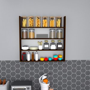 Étagère rectangulaire en bois minimaliste Madera Finekraft, à fixer au mur, décoration de meubles pour la cuisine, facile à déplacer, durable, utilisation en intérieur - Product Image 5