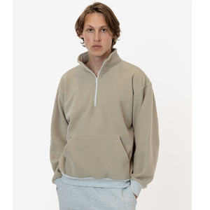 Sweat-shirt à demi-zip en polaire pour homme, de bonne qualité, avec broderie personnalisée, fermeture éclair, coton et polyester, manches longues, avec capuche. - Product Image 5