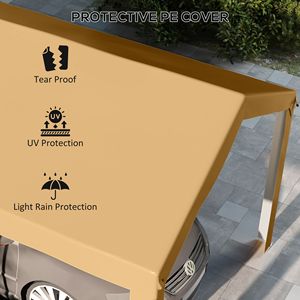 "2 Car <b>Canopy</b> Replacement 10x20ft Beige PVC Carport <b>Roof</b> UV Resistant for 84C 378V00 & 84C 206 Series" - Product Image 6
