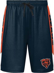 Pantalones Cortos Deportivos Azul Marino con Franjas Laterales Naranjas y Logotipo de Tigre, Ropa Deportiva de Poliéster Resistente - Product Image 2