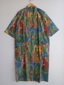 Robe Kimono Longue en Coton Premium Imprimée à la Main, Motif Floral, avec Poches Avant, Fabricant Grossiste OEM - Product Image 5