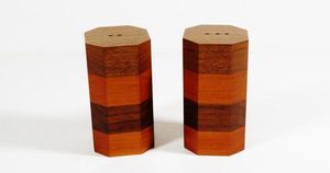 Salero y pimentero de madera, juego de salero y pimentero artesanal, salero de especias de lujo, accesorio de cocina moderno, decoración de mesa rústica para comedor. - Product Image 6