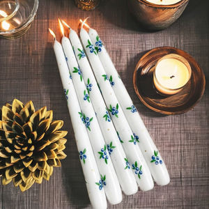 Velas Decorativas Pintadas a Mano, Coloridas y Modernas para Decoración del Hogar (Juego de 4) para Bodas, Halloween, Pascua y Diwali - Product Image 2