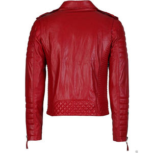 Chaqueta de Motociclista de Cuero Negro Real para Hombre, Personalizada, con Hombros Acolchados, Cierre Asimétrico, Corte Ajustado, Ecológica y Resistente al Viento - Product Image 5