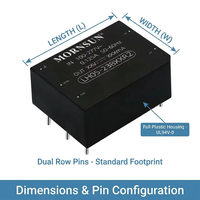 Alimentation électrique CC simple Mornsun LH05-23B03R2 3,3V 1,25A SMPS, entrée 85-305VAC, isolation élevée 4000VAC, module compact industriel