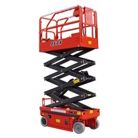 Plateforme élévatrice à ciseaux autopropulsée SINO GTJZ 16m, électrique, capacité 100kg, en acier, pour travaux de construction et de haute altitude
