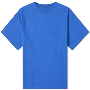 เสื้อยืดคอกลมแขนสั้นผู้ชาย ผ้าฝ้าย 280 กรัม สีพื้น ทรงโอเวอร์ไซส์ สไตล์ลำลอง โลโก้ด้านหน้า ขายดี ดีไซน์เรียบง่าย - Product Image 2