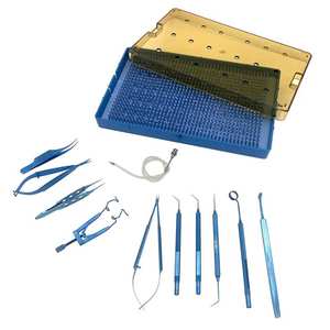Juego de instrumentos quirúrgicos oftálmicos Lasek Lasik, pinzas, portaagujas, espátula, kit de microcirugía ocular de acero inoxidable - Product Image 3