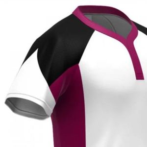 White Maroon Rugby Uniform for Men Jersey and Shorts Athletic Team Kit Lightweight Sportswear Breathable Training Match - Product Image 2