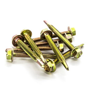 Tornillo autoperforante de cabeza hexagonal, clase 8, de acero al carbono galvanizado con fosfato de zinc, rosca estándar, marca PDC Tek, en pulgadas, duradero - Product Image 3