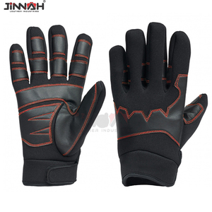 Rowing Boat Fishing <b>Kayaking</b> All Water Sports-Perfect UV Protection PU Leather <b>Gloves</b> Hook Loop Closure Breathable - Product Image 5