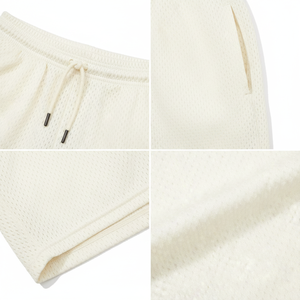 Shorts en maille pour hommes, taille mi-haute, séchage rapide, respirants, vêtements de sport d'été - Product Image 4