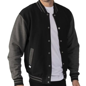 Blouson universitaire unisexe grande taille en laine d'hiver, col montant, patchwork, à capuche, style vintage Letterman, Bomber universitaire - Product Image 5