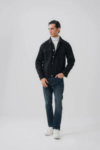 Vestes en jean pour hommes sur mesure OEM, coupe oversize, manches longues, boutonnées, de haute qualité avec poches, grandes tailles 2026 - Product Image 3