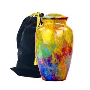 Urne funéraire en métal de luxe pour cendres humaines et d'animaux, récipient commémoratif décoratif pour cendres, urne funéraire à prix abordable - Product Image 5
