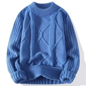 Suéteres de Punto para Hombre 2026, Última Moda, Venta al Por Mayor, Alta Calidad, 100% Algodón, Personalizables, Antiarrugas, Manga Larga, Cuello Redondo, Unisex - Product Image 2