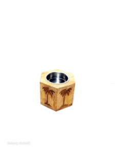 Hand-Made Wooden Incense <b>Burner</b> With Palm Tree Design Aromatic Diffuser All-Season Use - Product Image 1