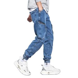 Nouveau Pantalon Cargo Jogger Homme Taille Haute Coupe Droite en Jean 100% Coton Brodé Vente en Gros Fabricant OEM ODM 2026 - Product Image 2