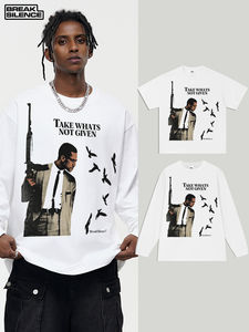 Nueva Camiseta de Manga Corta para Hombre, Modelo 2026, con Estampado Divertido y Bonito, 300g, 100% Algodón, Cuello Redondo, Estilo Retro Urbano - Product Image 4