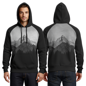 Sweat à capuche imprimé pour homme, en coton, style streetwear décontracté, design graphique, coupe douce et confortable - Product Image 3