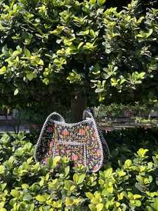 Floral Print Quilted Cotton Tote Bag <b>Large</b> Open Top Shoulder <b>Handbag</b> Fashion Durable Foldable for Daily Shopping Travel Beach - Product Image 1