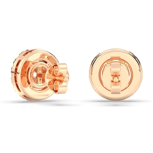 REYES Nouveaux Boucles d'Oreilles Clous en Or Rose 14K avec Moissanite Certifiée GRA et Fermoir à Vis pour Femme, Bijoux Fins Exquis pour Usage Quotidien - Product Image 4