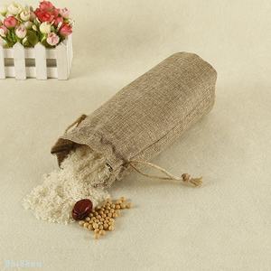Handmade Jute Bread <b>Bag</b> with Drawstring Closure Reusable Food Storage <b>Bag</b> - Product Image 3