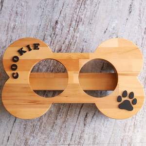Gamelle en bois pour chien à usage quotidien, produits promotionnels pour animaux de compagnie, pour les besoins d'alimentation des animaux de compagnie - Product Image 3