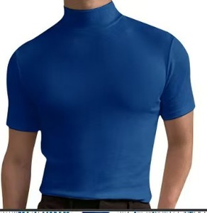 Suéter de Cuello Alto Morado para Hombre, Manga Larga, Tejido de Punto, Color Sólido, para Otoño - Product Image 3
