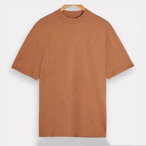 Camisetas de gran tamaño para hombre, camiseta con Logo personalizado, 100% algodón, cuello de tortuga, talla grande - Product Image 1