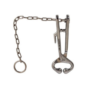 Pince à nez de taureau à longue chaîne, durable, de haute qualité, la plus vendue, pour l'insémination vétérinaire en gros - Product Image 4