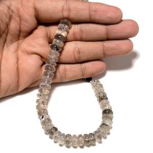 Cuentas Redondas Lisas de Rutilo Musgoso, Cuentas de Piedras Preciosas Naturales de Rutilo Musgoso en Hilo para la Fabricación de Joyas DIY - Product Image 4