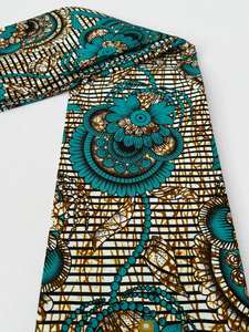 Tissu en coton imprimé africain style Sierra Leone, motifs vifs pour vêtements, artisanat et pagne de marché - Product Image 2