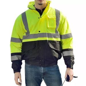 Chaleco de Seguridad Impermeable Fluorescente de Alta Visibilidad, Reflectante, Tipo Parka, Táctico, para Hombre, 100% Poliéster Malla, Fabricado en Pakistán - Product Image 1