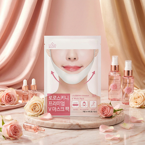 แผ่นมาส์กหน้าไฮโดรเจลคอลลาเจนรูปตัววีแบบพรีเมียม สำหรับใต้ตา ลำคอ และกรอบหน้า - ปราศจากน้ำมันและสารแต่งกลิ่น - Product Image 4
