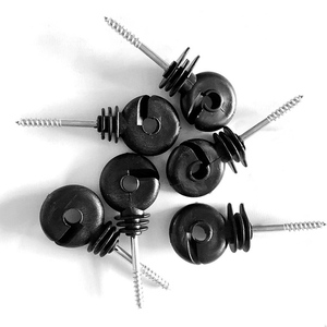 Aislador de Cerca Eléctrica Negro, Anillo Aislante para Postes, Aislador Autorroscante, Aislador para Postes de Madera que Ahorra Trabajo - Product Image 2